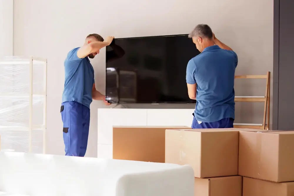 a team of packers and movers in banashankari dismantling tv